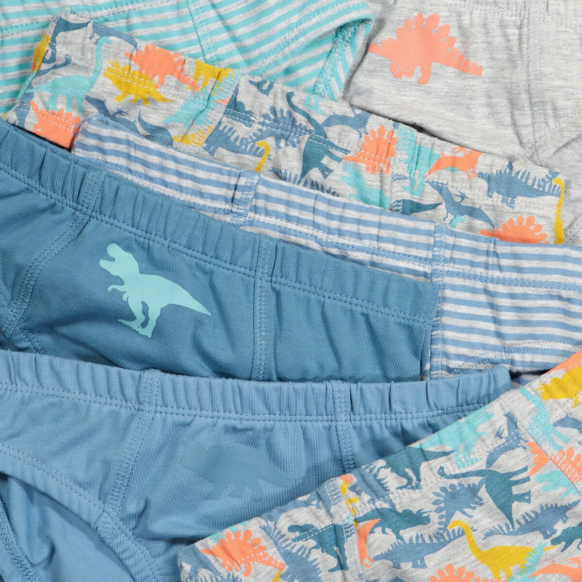 Lot De 7 Slips En Coton Imprimés Dinosaures 2 Lot De 7 Slips En Coton Imprimés Dinosaures – Image 2