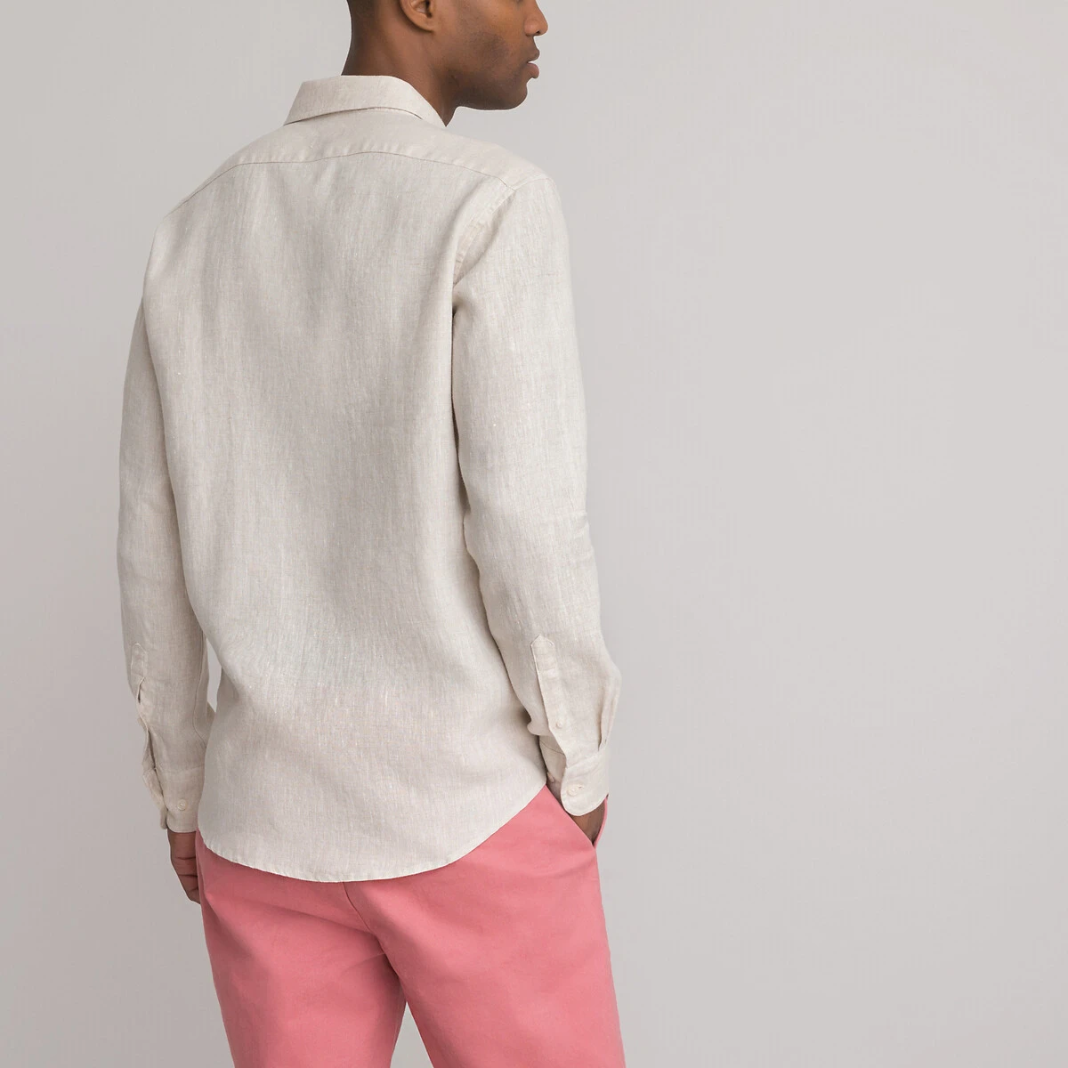 Chemise Droite Signature, Manches Longues, En Lin 12 Chemise Droite Signature, Manches Longues, En Lin – Image 12