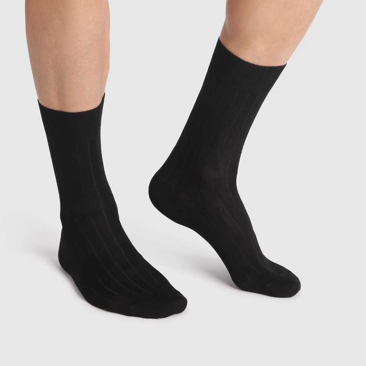 DIM Lot De 2 Paires De Chaussettes En Fil D'Écosse 2 DIM Lot De 2 Paires De Chaussettes En Fil D'Écosse – Image 2