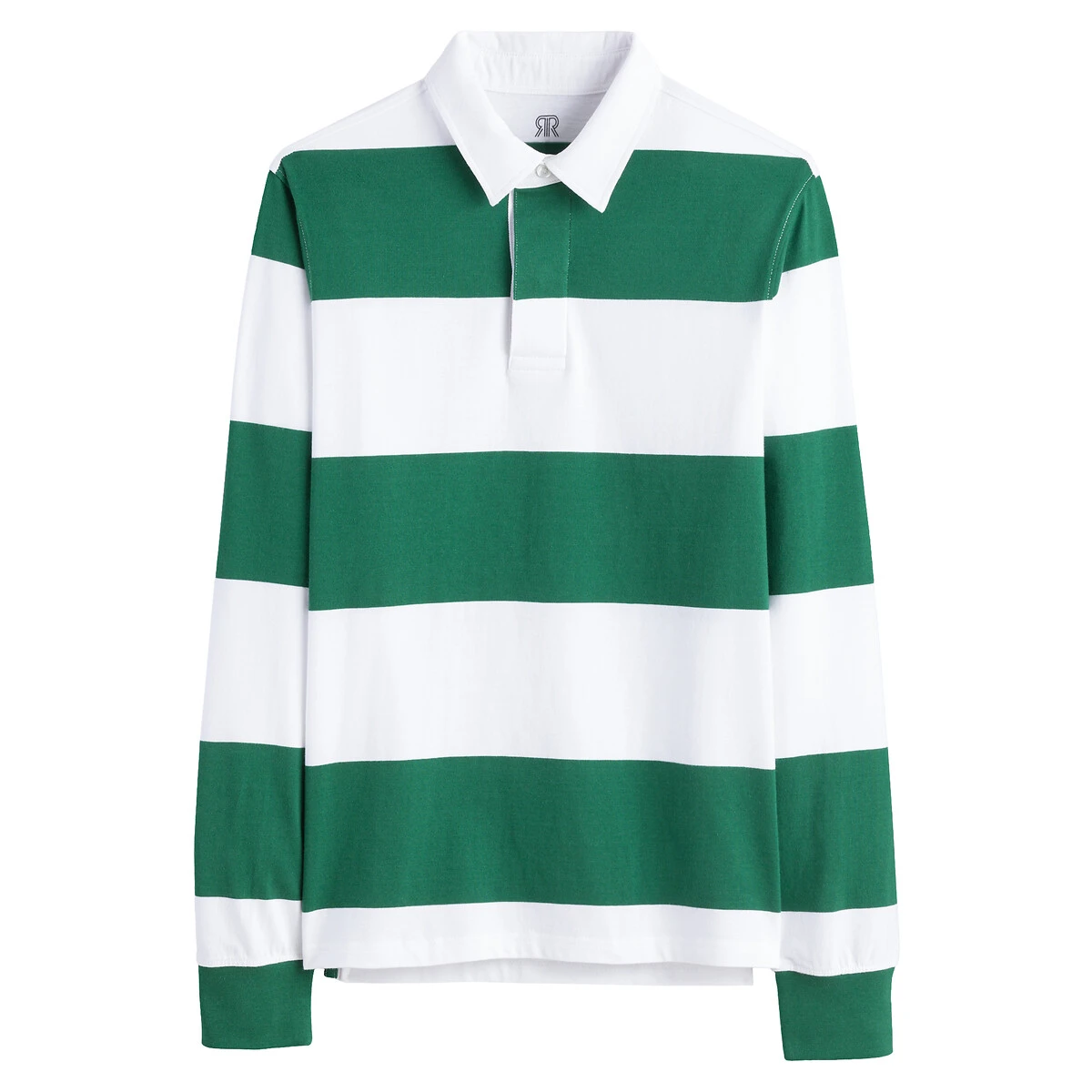 Polo Rayé En Coton, Manches Longues 5 Polo Rayé En Coton, Manches Longues – Image 5