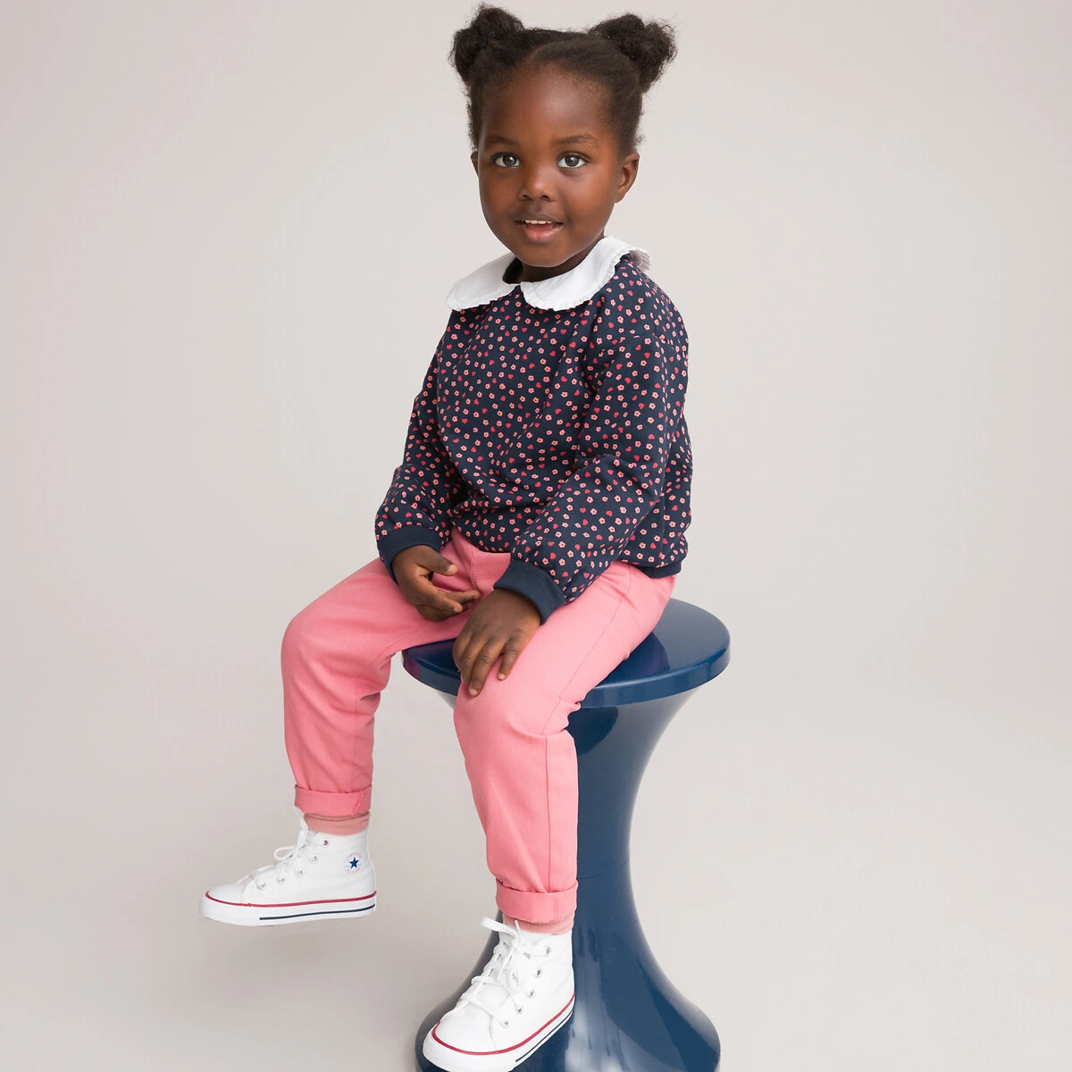 Sweat Col Claudine, Imprimé Floral, En Molleton 2 Sweat Col Claudine, Imprimé Floral, En Molleton – Image 2