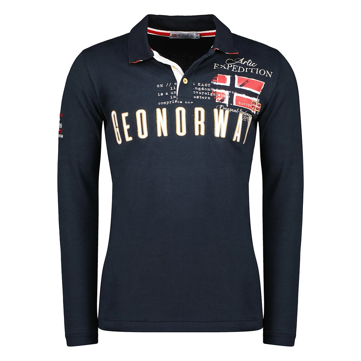 GEOGRAPHICAL NORWAY Polo Manches Longues Maille Piquée Kason 1 GEOGRAPHICAL NORWAY Polo Manches Longues Maille Piquée Kason