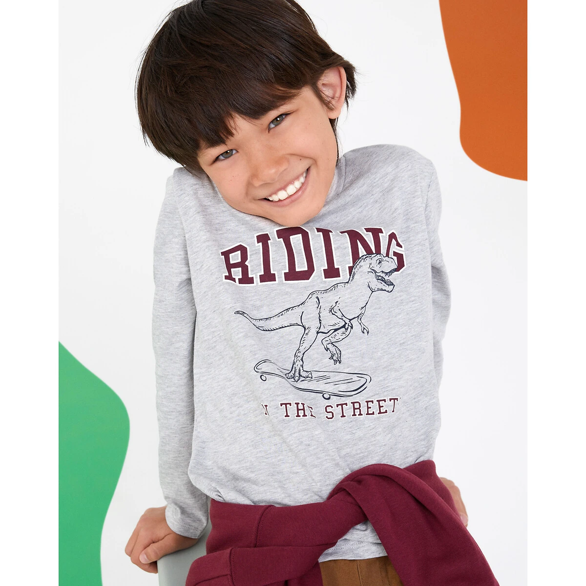 T-shirt Manches Longues, Imprimé Dinosaure 6 T-shirt Manches Longues, Imprimé Dinosaure – Image 6