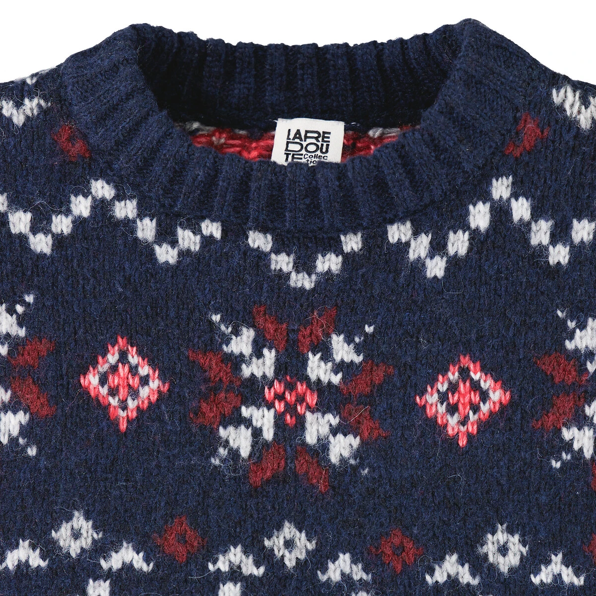 Pull Col Rond En Grosse Maille Jacquard 4 Pull Col Rond En Grosse Maille Jacquard – Image 4