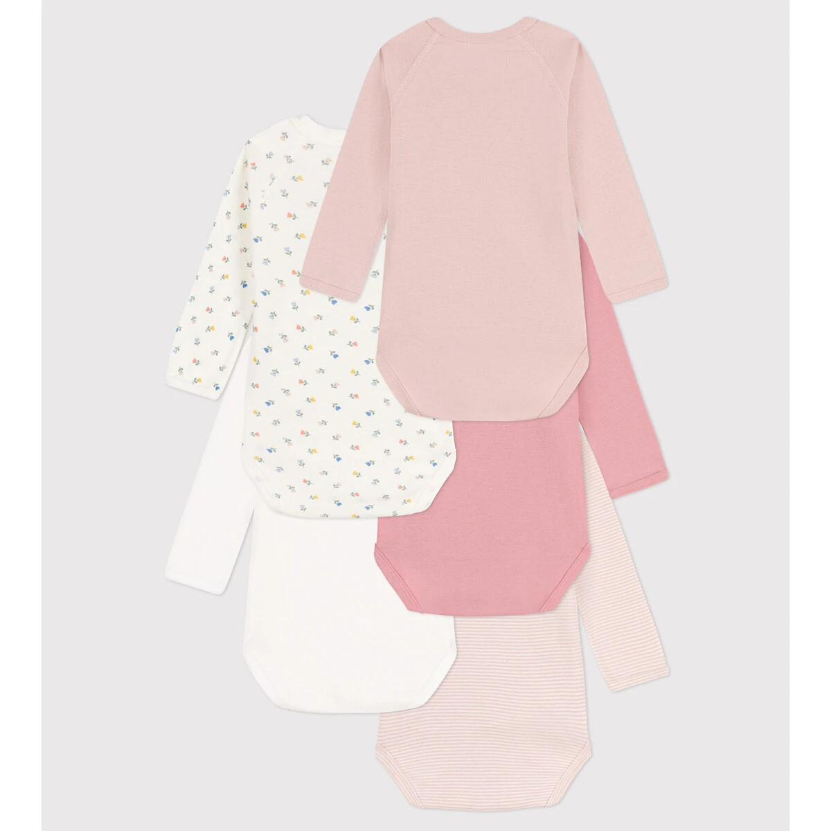 PETIT BATEAU Lot De 5 Bodies En Coton 2 PETIT BATEAU Lot De 5 Bodies En Coton – Image 2