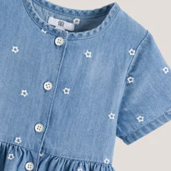 Robe Manches Courtes En Jean -Mode Décontractée 43e56f6e0704cea9cb73f158d18f4122