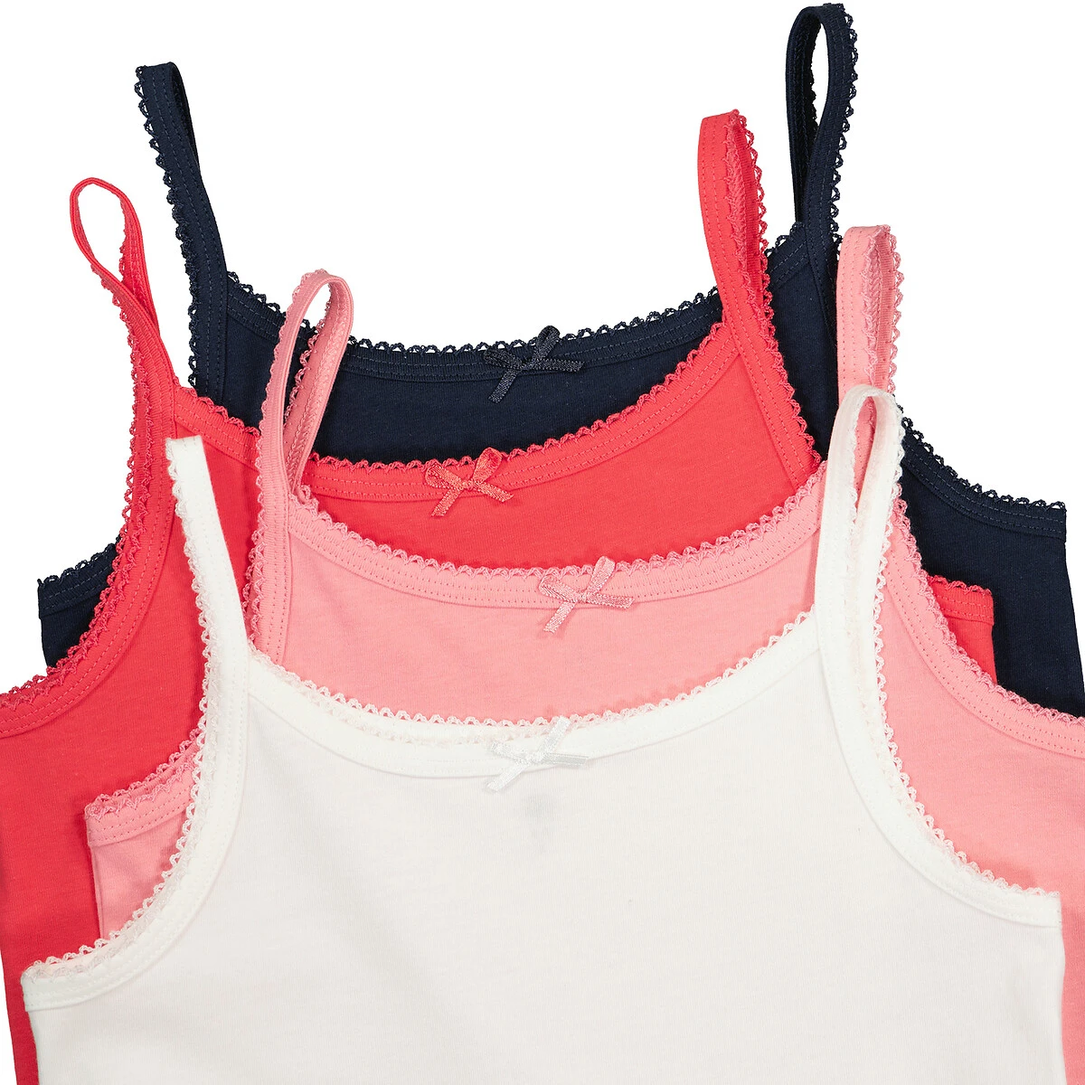 Lot De 4 Maillots De Corps Unis En Coton 2 Lot De 4 Maillots De Corps Unis En Coton – Image 2