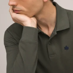 Polo En Pur Coton Manches Longues -Mode Décontractée 450c81b83d5eee55ddcd8af1d37d28ca