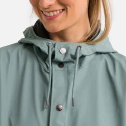 Rains Coupe-vent Mi-long à Capuche Unisexe LONG JACKET -Mode Décontractée 452904e7363cb4e90bf40e6192b48ae8