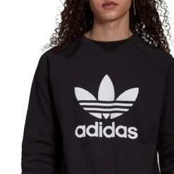 Adidas Originals Sweat Col Rond Gros Logo Trefoil Devant