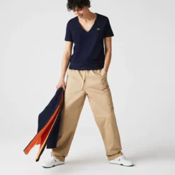 Lacoste T-shirt Ample Manches Courtes, Col V 11 Lacoste T-shirt Ample Manches Courtes, Col V -Mode Décontractée 47212205a68fe0f9a0fa4bfb64da8b6a