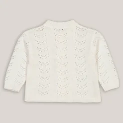 Gilet Col Rond Boutonné En Fine Maille Ajourée -Mode Décontractée 4869624e68556dc35e9d95775dc60a38