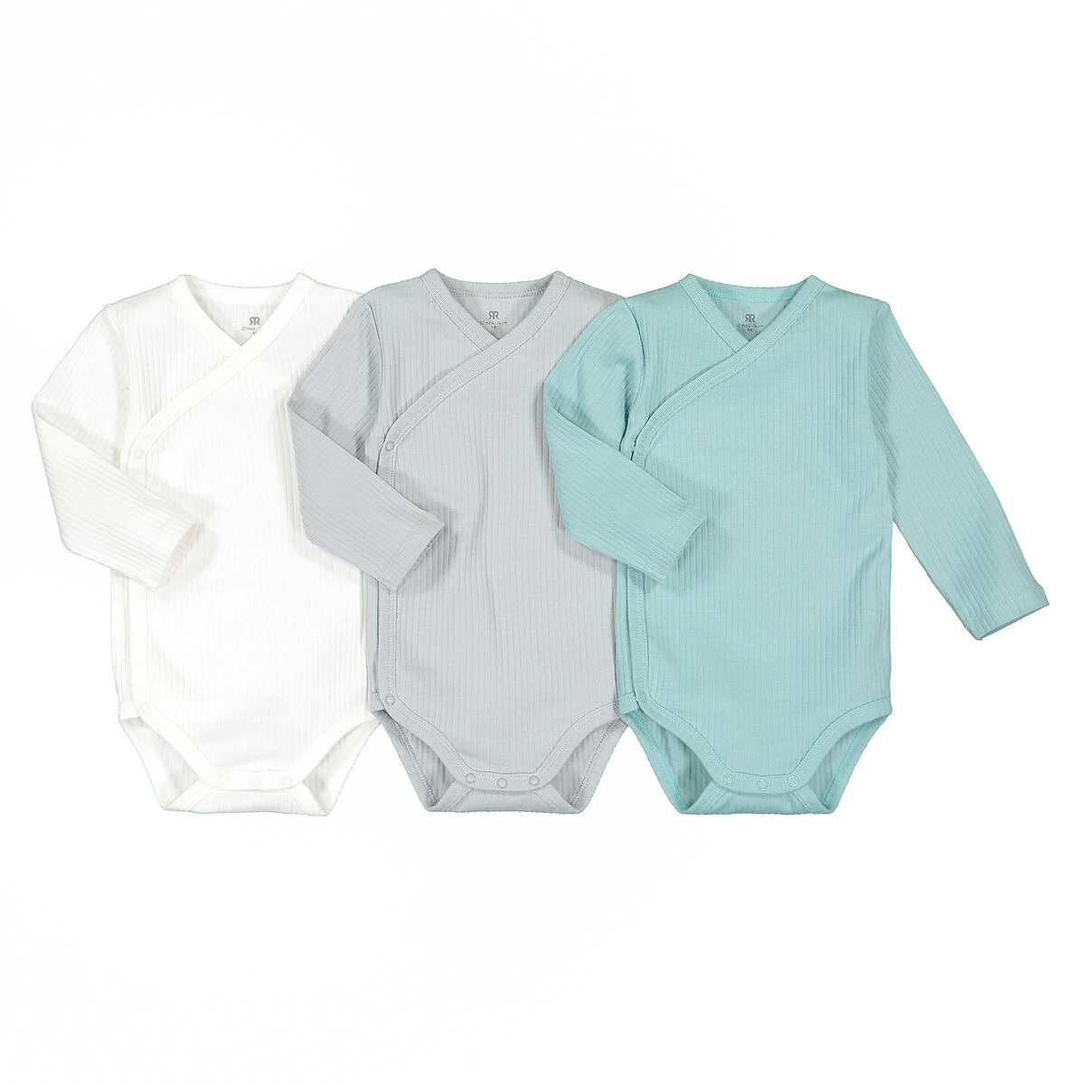 Lot De 3 Bodies Naissance Unis Coton Bio 1 Lot De 3 Bodies Naissance Unis Coton Bio