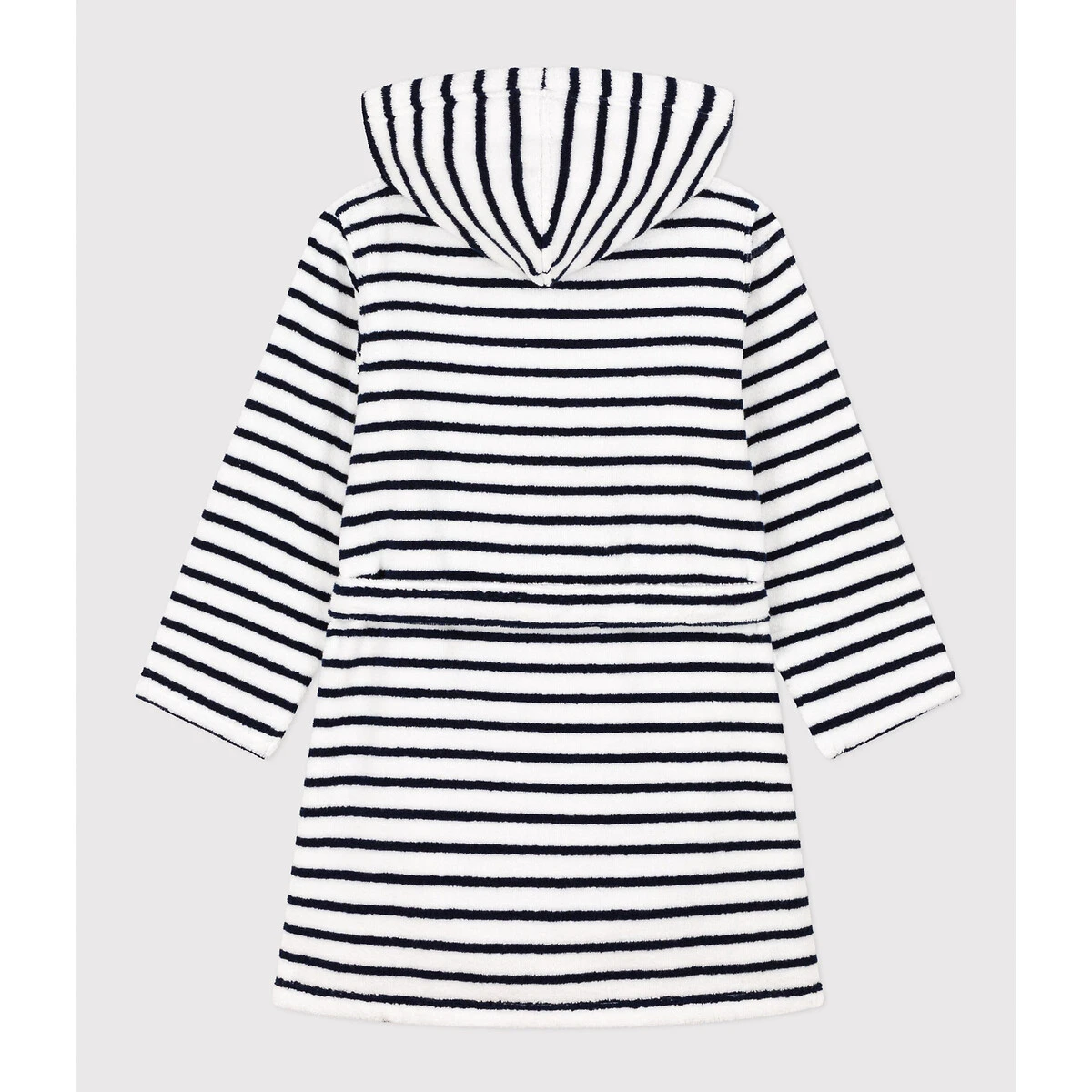 PETIT BATEAU Peignoir à Capuche Rayé En éponge 2 PETIT BATEAU Peignoir à Capuche Rayé En éponge – Image 2