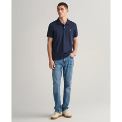 Gant Polo Droit Piqué Manches Courtes -Mode Décontractée 4f43bcfbd1a2f6b54329608e258d3501