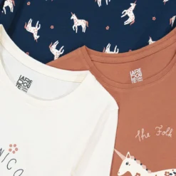 Lot De 3 T-shirts Manches Longues Imprimés Licorne -Mode Décontractée 5189d5016c46a2b9b8581aaf179bb08d