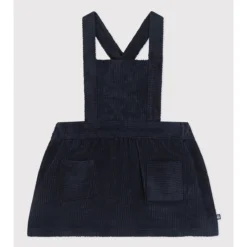 PETIT BATEAU Robe Sans Manche En Velours Grosses Côtes