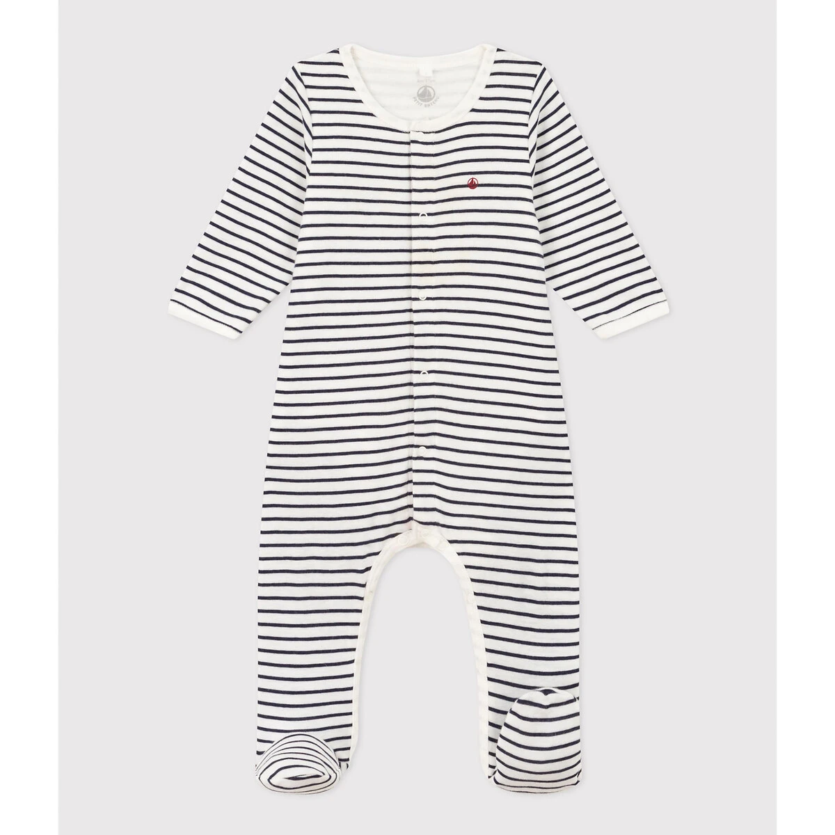 PETIT BATEAU Bodyjama à Rayures En Coton 1 PETIT BATEAU Bodyjama à Rayures En Coton