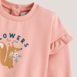 Sweat Imprimé Renard Molleton, Volants Aux Manches -Mode Décontractée 5315eb9f3f974df0e044815679538324