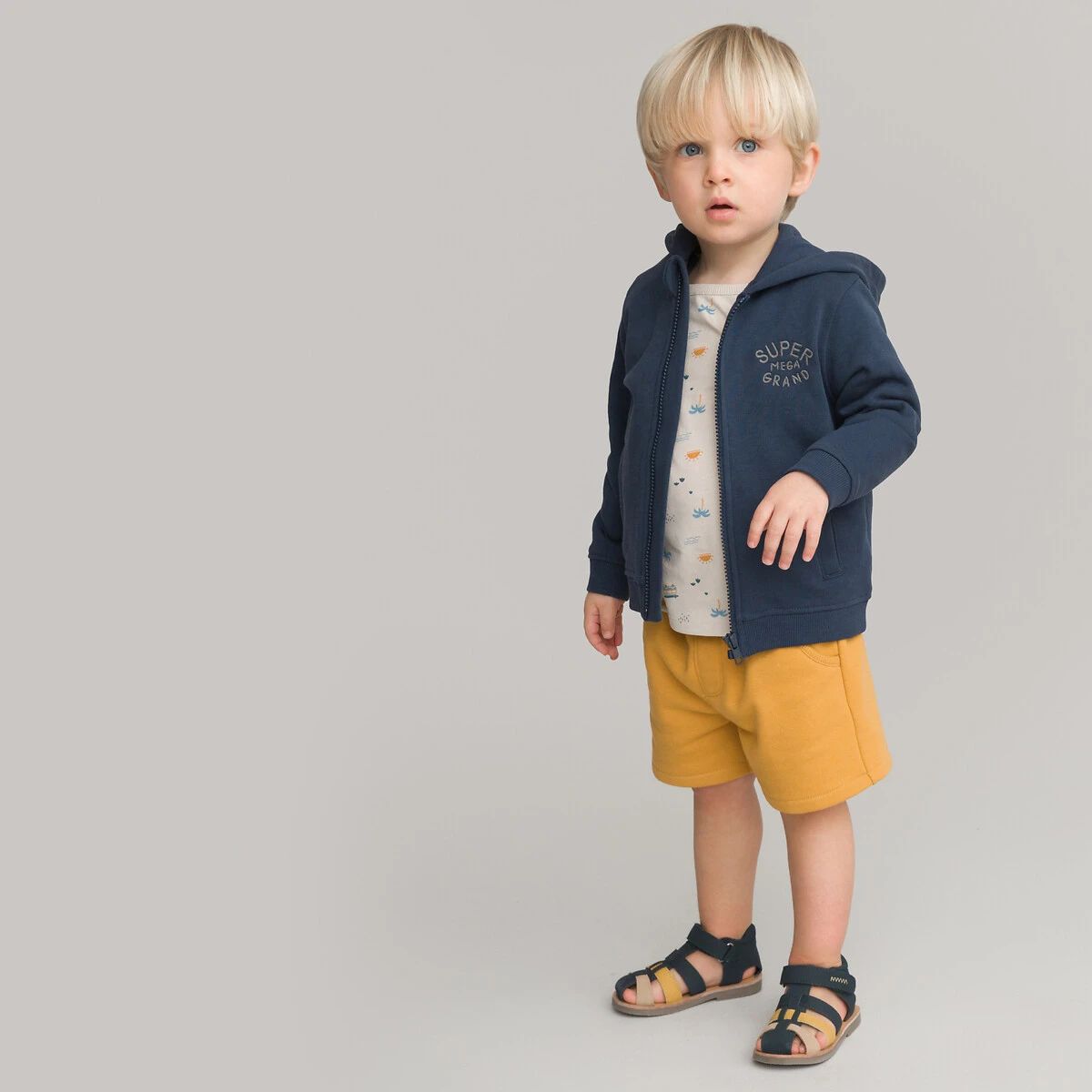 Sweat Zippé à Capuche, Message Brodé Devant 2 Sweat Zippé à Capuche, Message Brodé Devant – Image 2