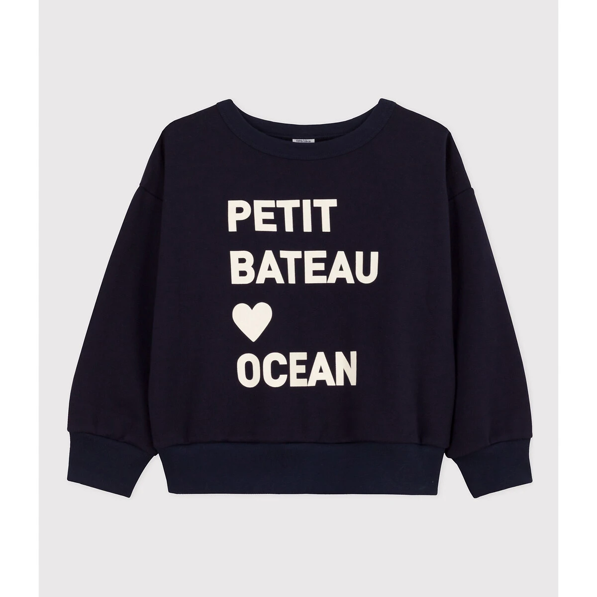 PETIT BATEAU Sweat Col Rond En Coton 3 PETIT BATEAU Sweat Col Rond En Coton – Image 3