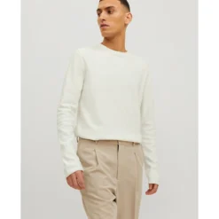 Jack & Jones Pull Léger Col Rond En Lin