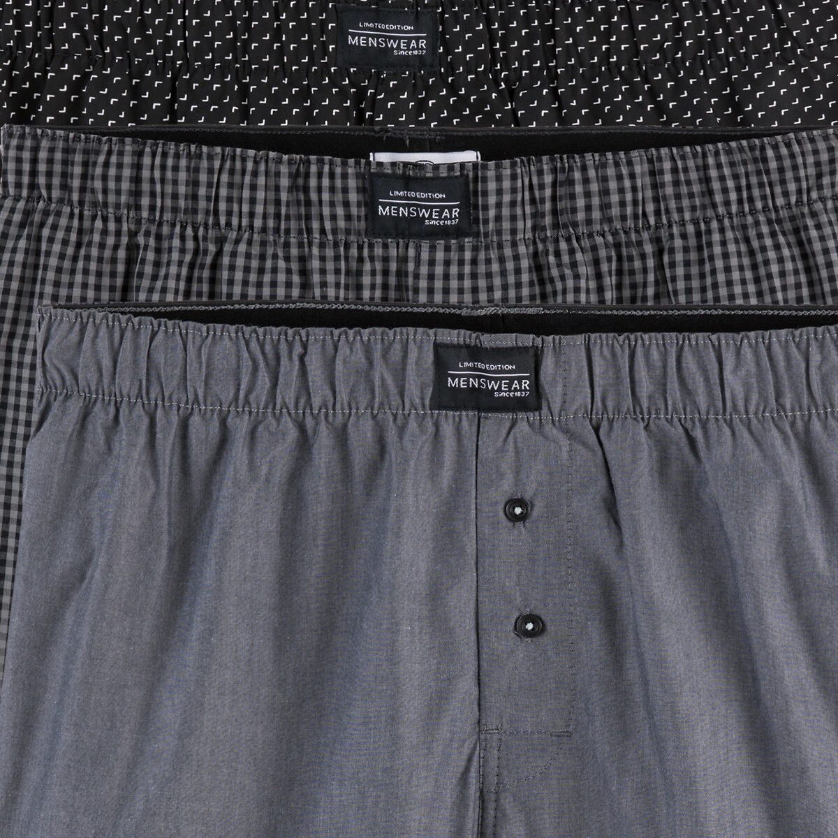 Lot De 3 Caleçons En Popeline 100% Coton Bio 2 Lot De 3 Caleçons En Popeline 100% Coton Bio – Image 2