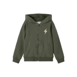 NAME IT Sweat Zippé à Capuche Imprimé éclair