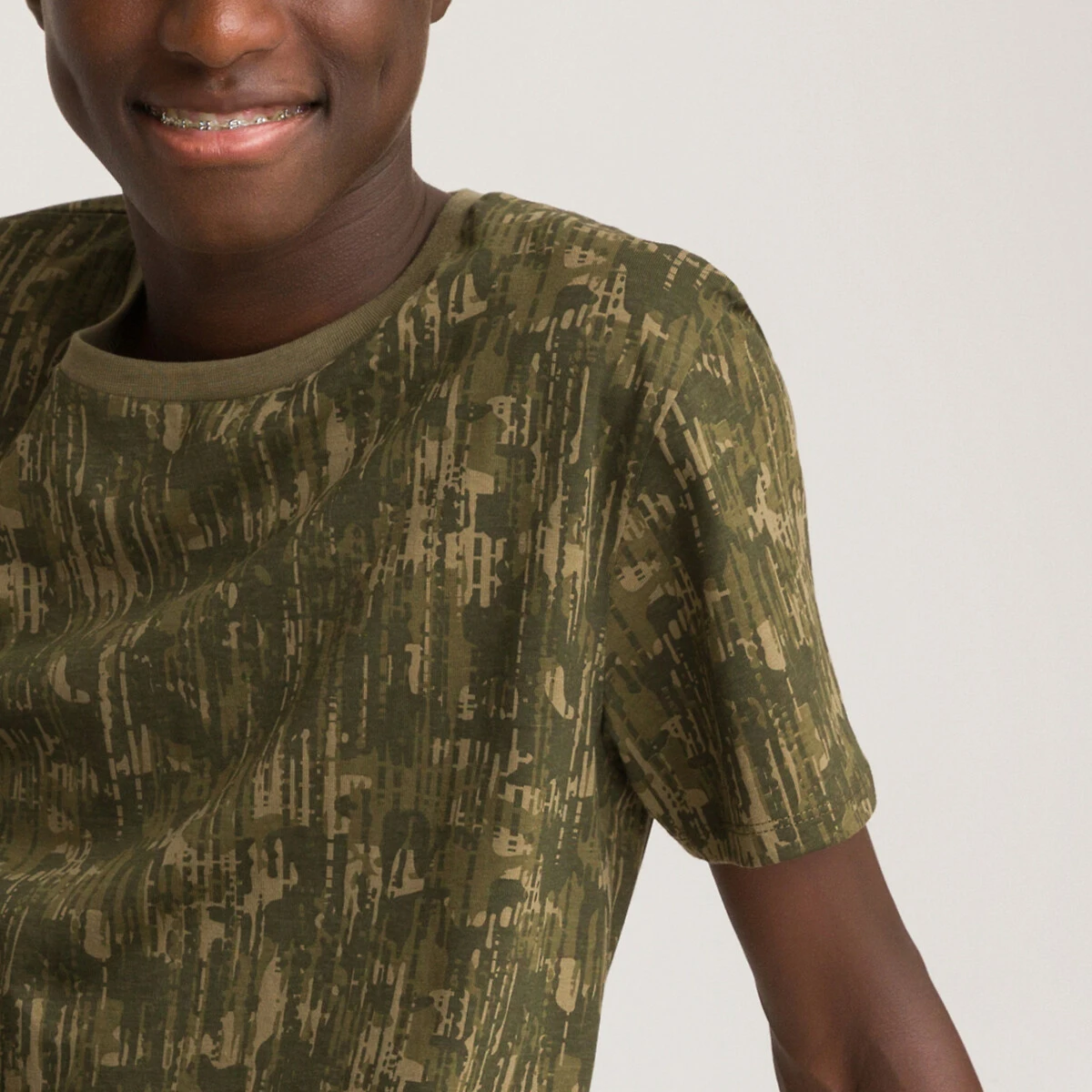 T-shirt Col Rond Imprimé Camouflage 2 T-shirt Col Rond Imprimé Camouflage – Image 2