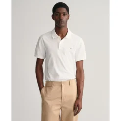 Gant Polo Droit Piqué Manches Courtes