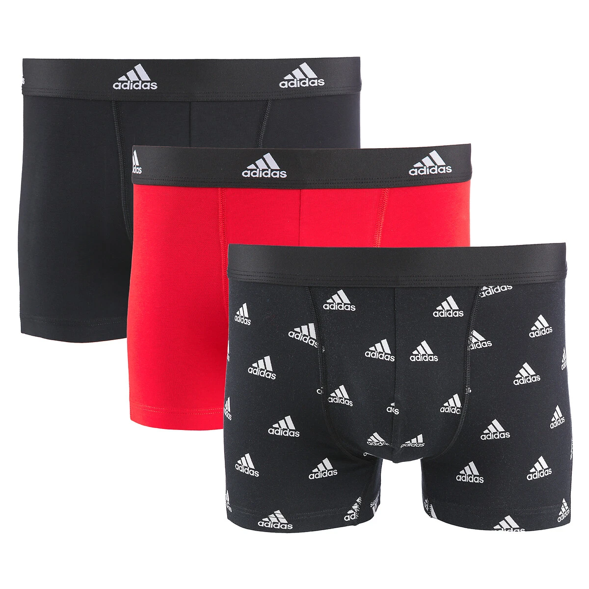 ADIDAS PERFORMANCE Lot De 3 Boxers Active 2 Unis + 1 Imprimé 1 ADIDAS PERFORMANCE Lot De 3 Boxers Active 2 Unis + 1 Imprimé