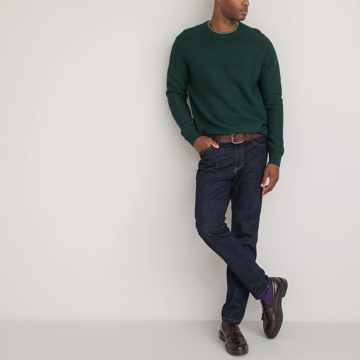 Pull Col Rond Point Fantaisie En Mérinos Et Acryli 2 Pull Col Rond Point Fantaisie En Mérinos Et Acryli – Image 2