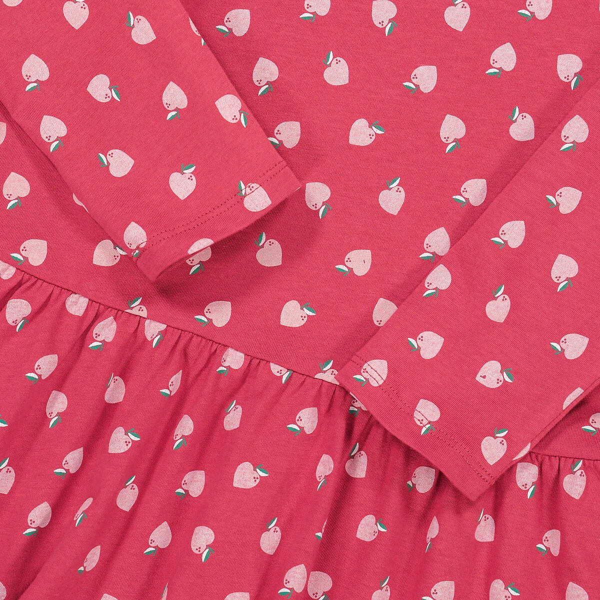 Robe Manches Longues, Imprimé Pommes 5 Robe Manches Longues, Imprimé Pommes – Image 5