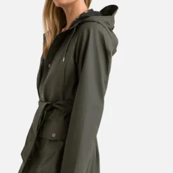 Rains Trench Long Ceinturé Zippé Unisexe CURVE W JACKET -Mode Décontractée 5d6a27fa5764a44c091694cc555d26e1