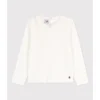 PETIT BATEAU T-shirt Manches Longues Col Claudine