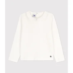 PETIT BATEAU T-shirt Manches Longues Col Claudine