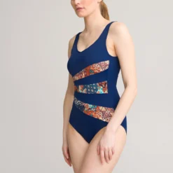 Maillot De Bain 1 Pièce Imprimé, Effet Ventre Plat