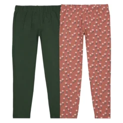 Lot De 2 Leggings, 1 Uni Et 1 Imprimé Fleurs -Mode Décontractée 6095b422725ae0b656dfb5d0af7b1591