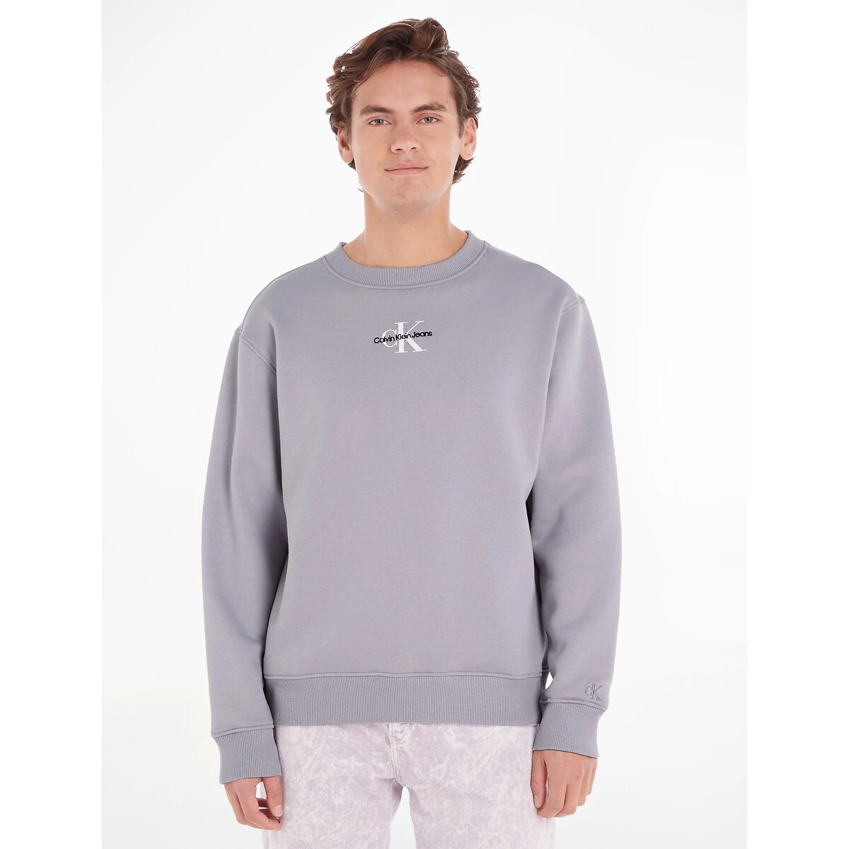 Calvin Klein Jeans Sweat Col Rond Mono Logo 1 Calvin Klein Jeans Sweat Col Rond Mono Logo