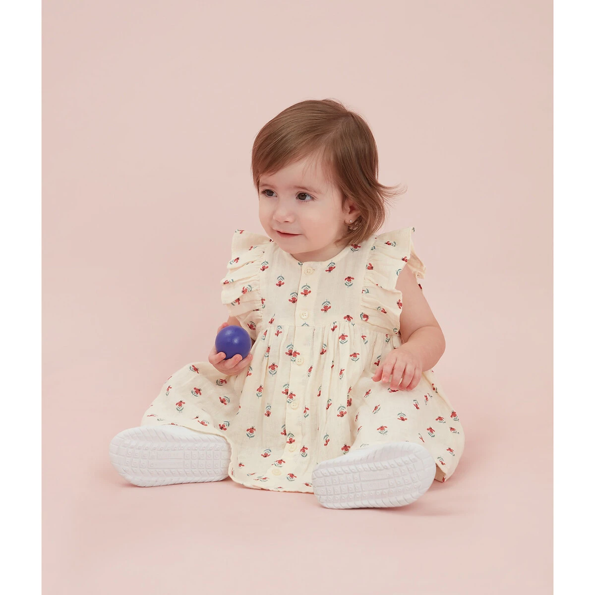 PETIT BATEAU Ensemble Robe Et Bloomer, Imprimé Fleurs 1 PETIT BATEAU Ensemble Robe Et Bloomer, Imprimé Fleurs