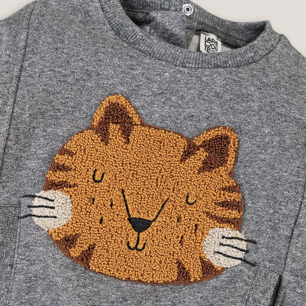 Sweat Col Rond, Motif Tigre En Molleton 4 Sweat Col Rond, Motif Tigre En Molleton – Image 4