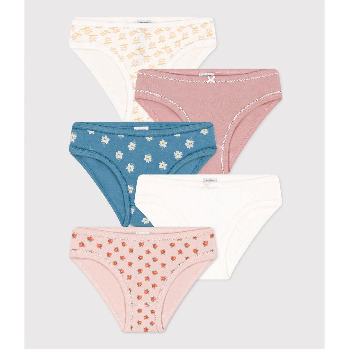 PETIT BATEAU Lot De 5 Culottes En Coton 1 PETIT BATEAU Lot De 5 Culottes En Coton