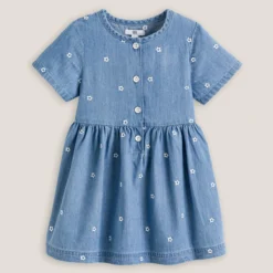 Robe Manches Courtes En Jean -Mode Décontractée 66109aad5b2ca93753a8e9c9a7aeefd4