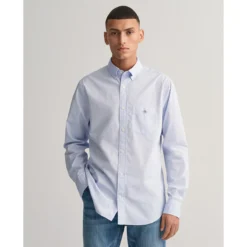 Gant Chemise Droite En Popeline Unie -Mode Décontractée 67b6e3d7694a3d401e757970f9b35815