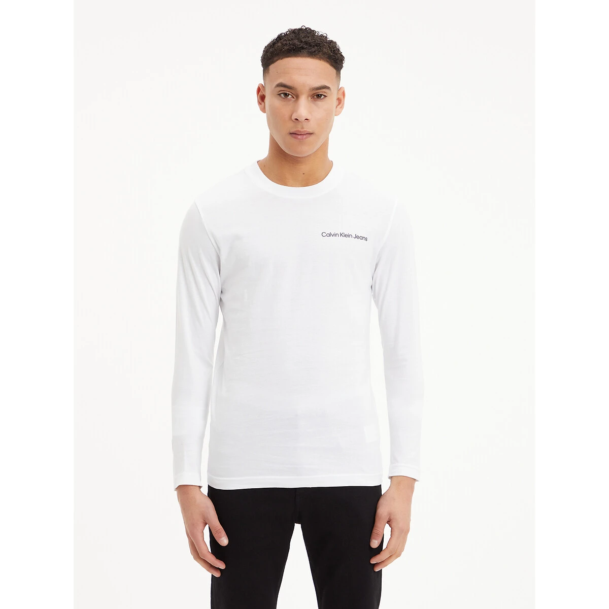 Calvin Klein Jeans T-shirt Manches Longues Logo Dos 1 Calvin Klein Jeans T-shirt Manches Longues Logo Dos