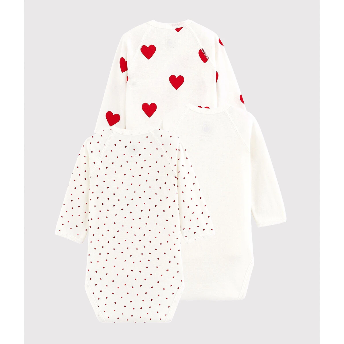 PETIT BATEAU Lot De 3 Bodies Ouverture Croisée 2 PETIT BATEAU Lot De 3 Bodies Ouverture Croisée – Image 2