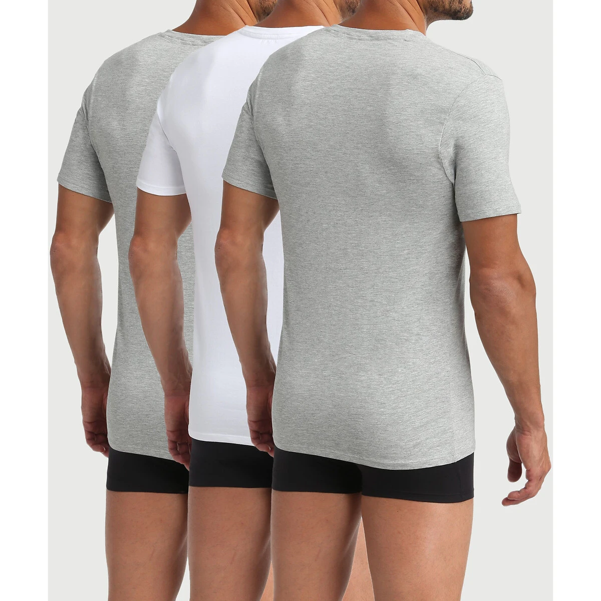 DIM Lot De 3 T-shirts Col V Coton Bio 3 DIM Lot De 3 T-shirts Col V Coton Bio – Image 3