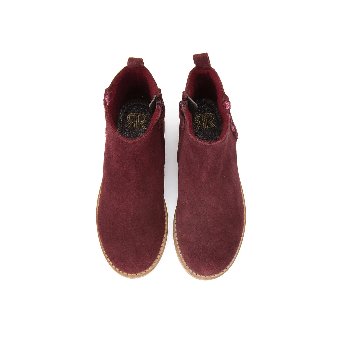 Bottines Cuir Zippées, Détail Tressé 3 Bottines Cuir Zippées, Détail Tressé – Image 3