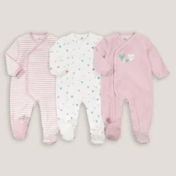 Lot De 3 Pyjamas 1 Pièce Velours