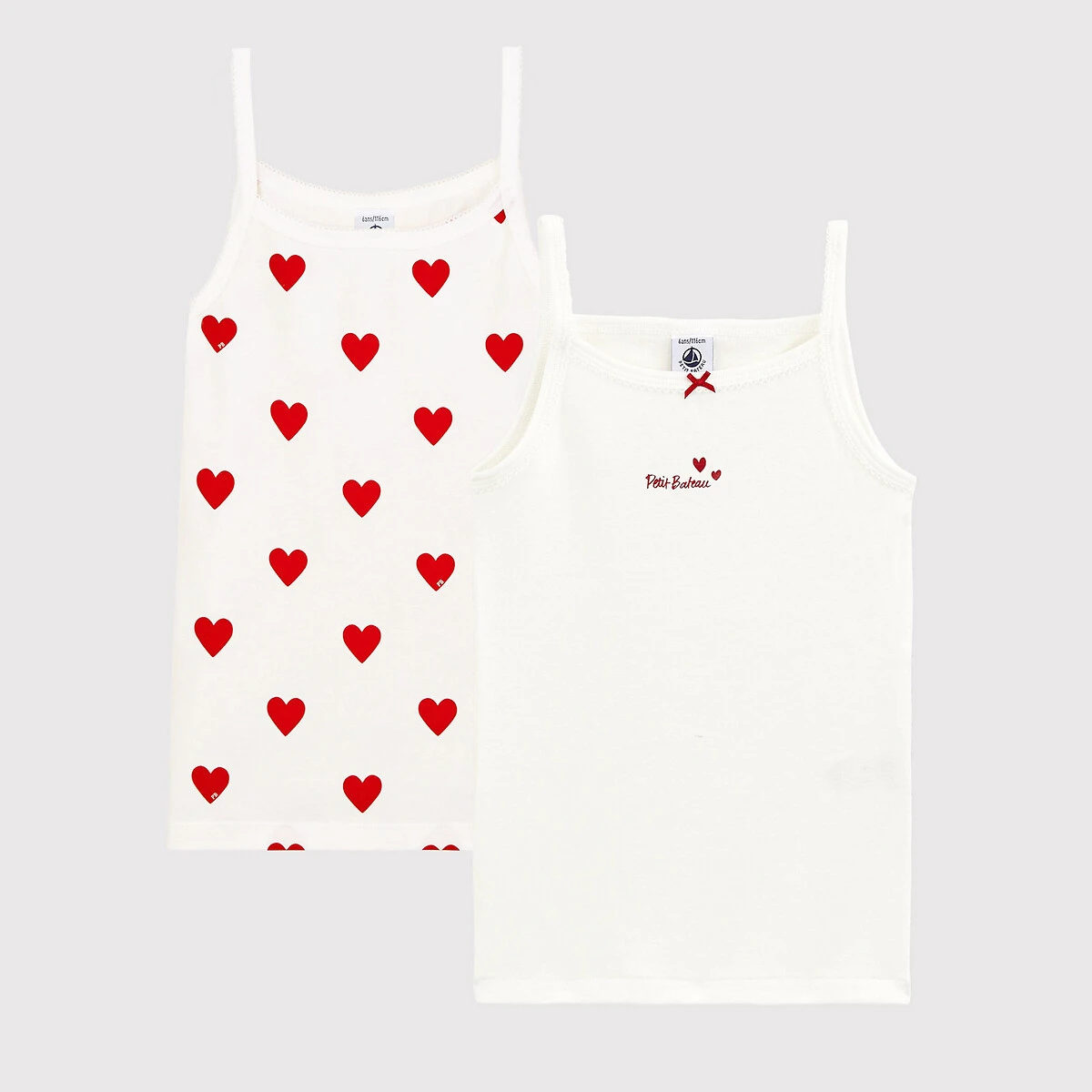 PETIT BATEAU Lot De 2 Maillots De Corps à Bretelles 2 PETIT BATEAU Lot De 2 Maillots De Corps à Bretelles – Image 2